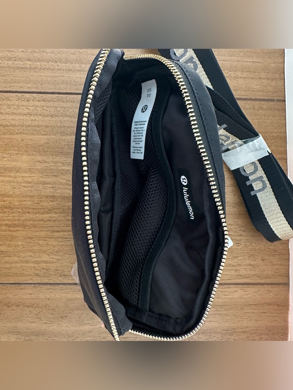 Lululemon 🖤 Black Gold White Opal Wordmark Everywhere Belt Fanny Bag 1L NEW - Picture 12 of 13
